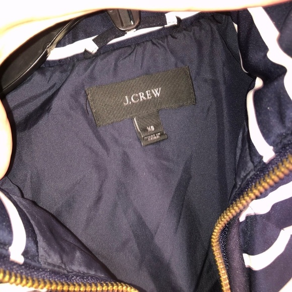J.Crew Navy/White Striped Puffer Vest - Picture 5 of 10